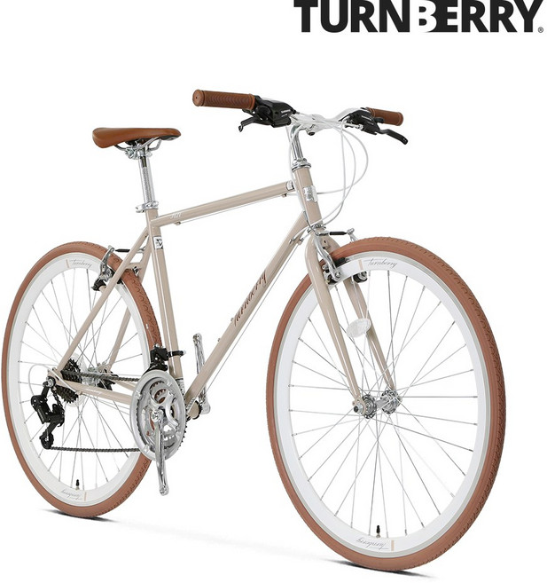 [무료조립] 알톤 턴베리 H21 하이브리드자전거 시마노 21단 700C 하이텐스틸 시마노 원터치 변속레버 클래식디자인 출퇴근 등하교, H21_베이지_430, 무료완조립(98%), 1개, 베이지, 176cm