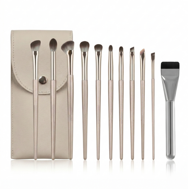 아루빈 풀세트 메이크업 브러쉬 세트 11종, 1개, 실버
