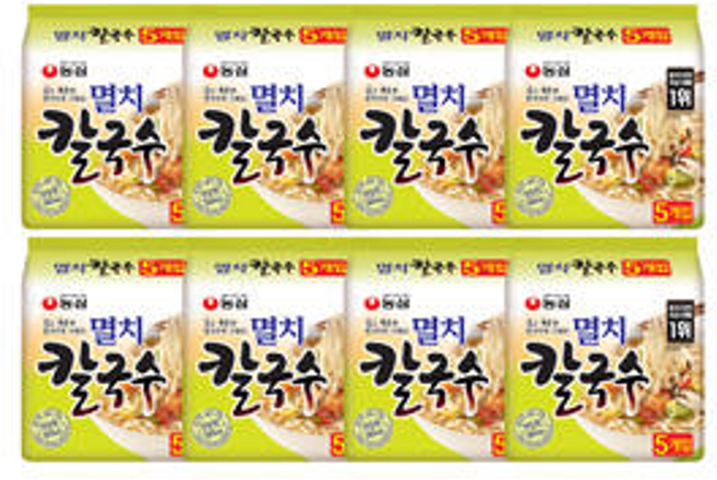 농심 멸치칼국수 98g 5입 8개