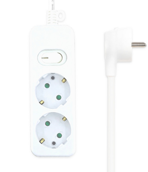 리빙홈 국산 메인 개별스위치 멀티탭 2구 절전형 전선형 안전 접지, 1개, 개별메인스위치 2구+화이트, 5m