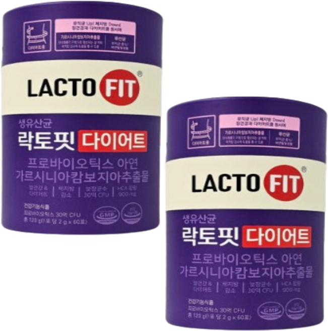 트랜드픽 락토핏 다이어트 유산균 60포 2통, 2g, 2개