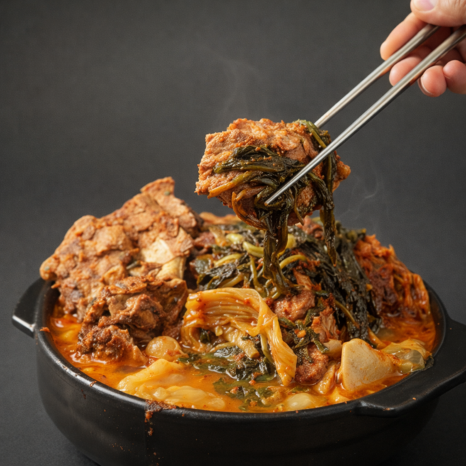 캠핑용 술안주로 딱인 프리미엄 수제 뼈 감자탕(국내산100% 한돈), 5kg, 1세트