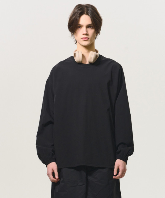 BLACK MOMENT 릴렉스 핏 스트레치 윈드브레이커 [블랙]