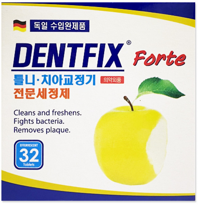 덴트픽스 포르테 틀니세정제, 1개입, 32개