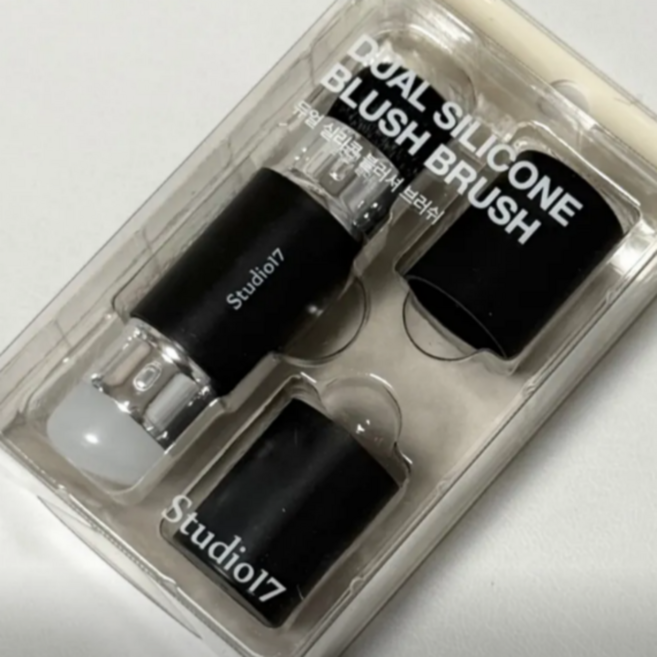 [정품샵] 스튜디오17 듀얼 실리콘 블러셔 브러쉬 페이스브러쉬 메이크업브러쉬 브러시 올라운드 치크 치크블러셔, 2개, 상품
