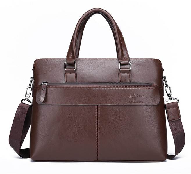 모르고몬 남자 서류가방 직장인 심플 남성 숄더백 크로스백 캐주얼 인조가죽 핸드 노트북 서류가방 비즈니스 노트북 가방 QXX