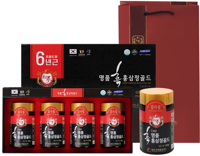 삼신고려홍삼 6년근 흑홍삼정골드, 240g[4병], 240g, 4개