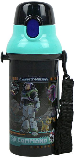 버즈 라이트이어 은이온 원터치 물통 480ml 유아 어린이 어깨끈 물병 어린이집 급식 항균 스트랩 보틀, 단품