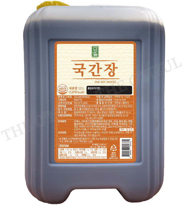 더오늘 국간장 13L, 1개