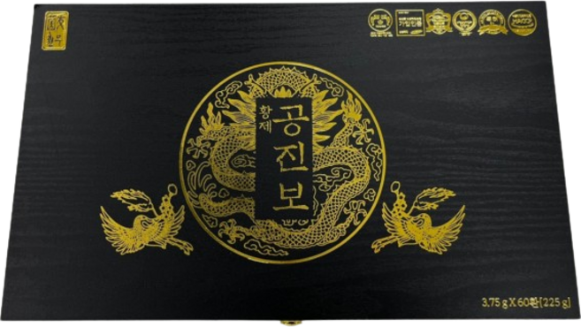 [10개만]훤우 황제 공진보 60환 꽃송이버섯 함유 1박스+쇼핑백 괴물침향환 기력보환 침향보력환 침향환골드 부모님선물 어버이날 근로자의날선물, 225g, 1개