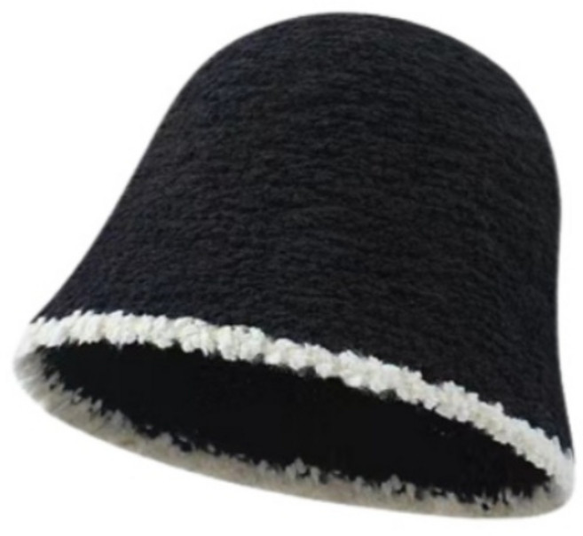 MDIV 뽀글이 투톤 버킷햇 벙거지 모자