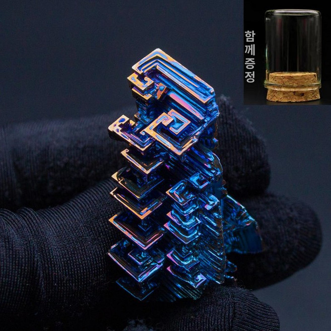 비스무트 무지개금속 천연원석 큐브 결정 장식품 비스무스, 스위프트 컬러