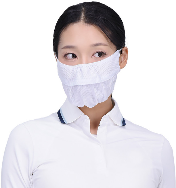 머시매 남여 통풍메쉬 냉감 페이스 마스크 햇빛차단 피부보호 햇빛가리개, 화이트, Free, 1개