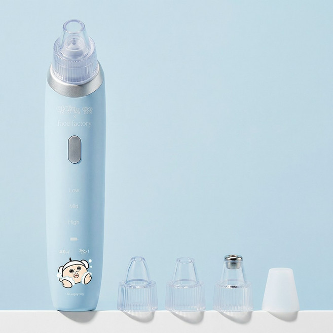 빵빵이 에디션 페이스팩토리 얼굴 코 블랙헤드 뷰티석션 피지제거기, 빵빵이 피지흡입기, 1