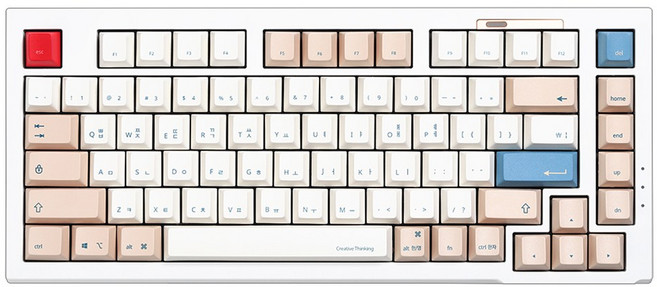 씽크웨이 풀알루미늄 75배열 82키 유무선 기계식 텐키리스 키보드, Soy Milk, TAUCHE S501, BSUN TOY
