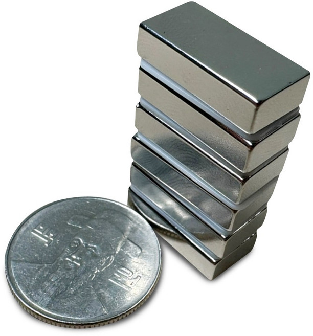 20*10*5 네오디움 사각자석 NS 지름 20mm x 10mm x 5mm [니즈], 6개