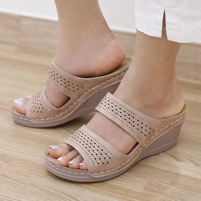 제이슈 취저홀릭 경량 통굽 뮬 슬리퍼 6cm