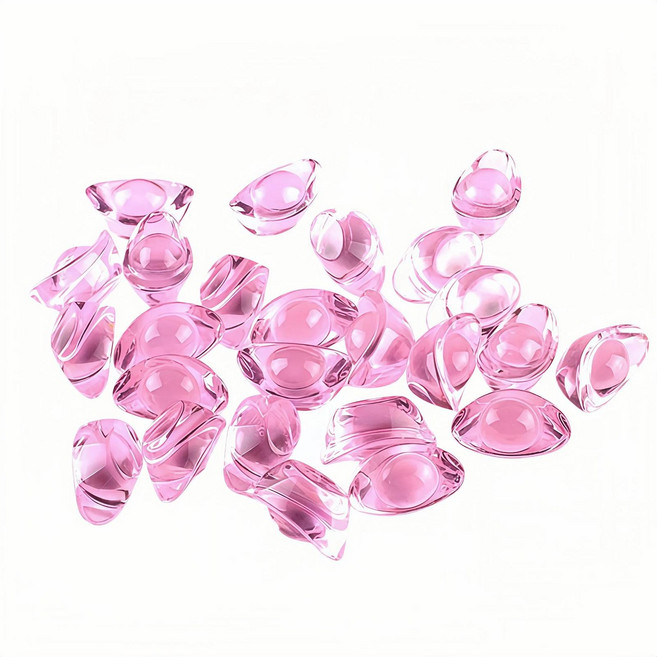 昱晶閣 琉璃金元寶擺件 1.4cm粉色 20顆裝 招財聚財開運飾品, 粉色