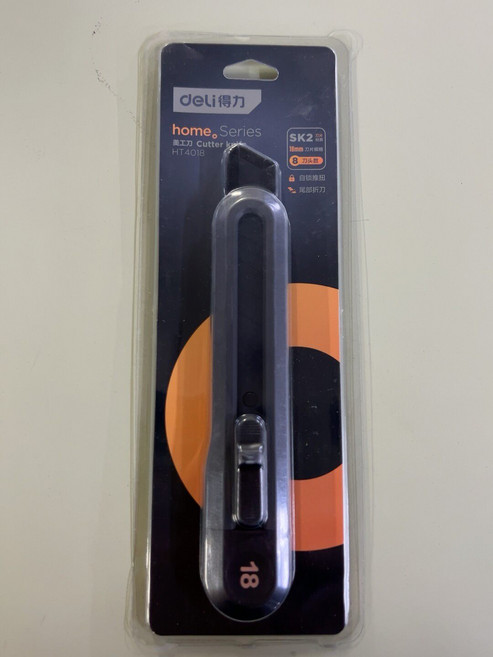SK2 美工刀 HT4018 18mm 裁紙刀 壁紙刀 自鎖推扭 尾部折刀, 如圖所示, 1個