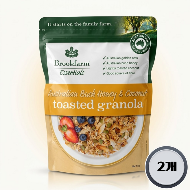 코스트코 시리얼 브룩팜 에센셜 그래놀라, 1kg, 2개