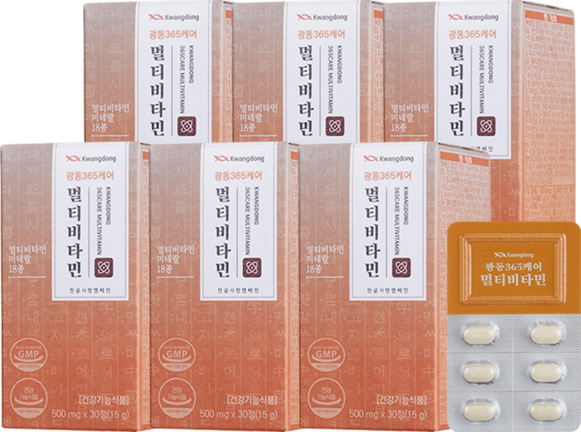 광동 365케어 멀티비타민, 30정, 6박스