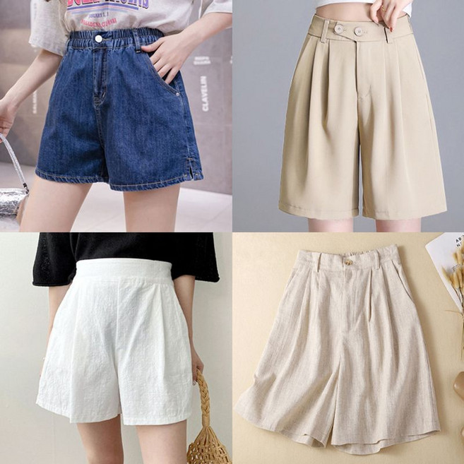 퀸이즈 여성 4 5부 하프팬츠 BEST 3종택1