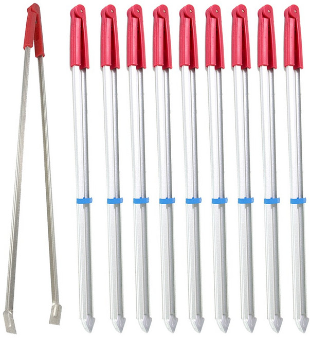 더사모아 청소 휴지 쓰레기 긴 다용도 70cm 환경 집게, 10개, 빨강