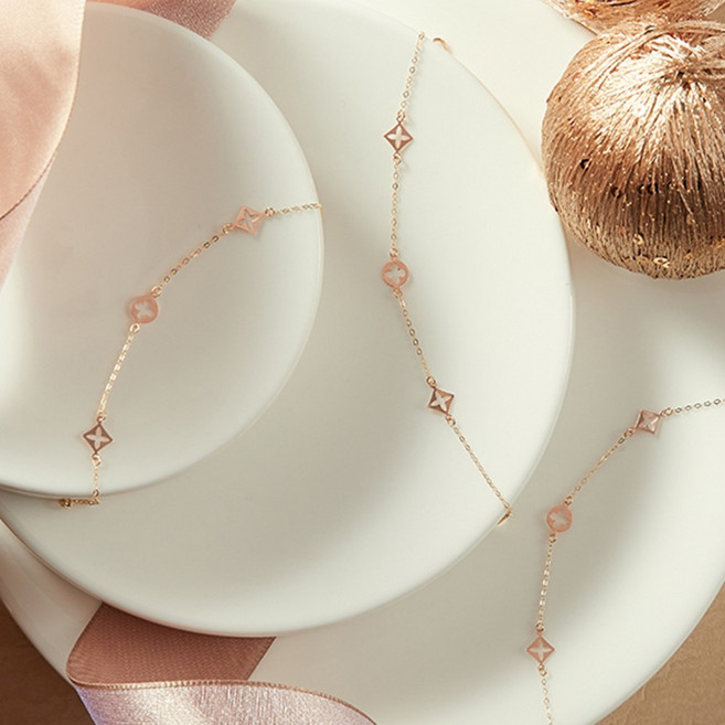 펠리체골드 14K 트윙클 컬렉션목걸이+팔찌 SET (+선물포장) 부모님선물 선물 금 체인 데일리 이태리 고급 기념일 여자친구 세트