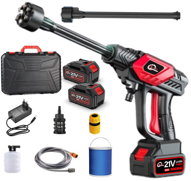 YUON 독일기술 초강력 무선 고압 세척기 충전식 세차기 가정용 농사용, 1개, 본품 + 배터리2개이상