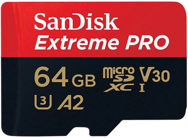 SanDisk Extreme PRO microSDXC UHS-I 64GB U3 V30 A2 記憶卡, 1個