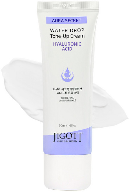 지고트 아우라 시크릿 히알루론산 워터 드롭 톤업 크림 피부미백 주름개선, 1개, 50ml