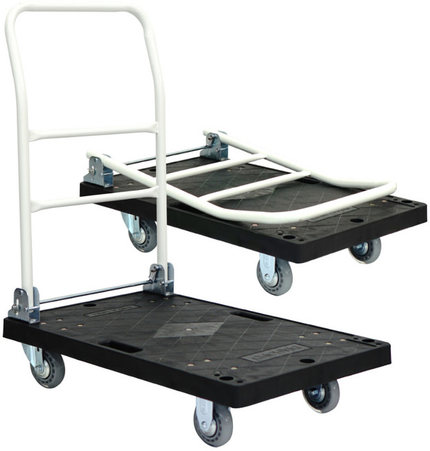 접이식 카드 달리 구르마 구루마 우레탄 무소음 대차 핸드카 가정용 운반용 사각 짐수레 이동식 미니 대형 대차, 옵션 04 접이식 대차 블랙 인라인(투명), (중), 1개