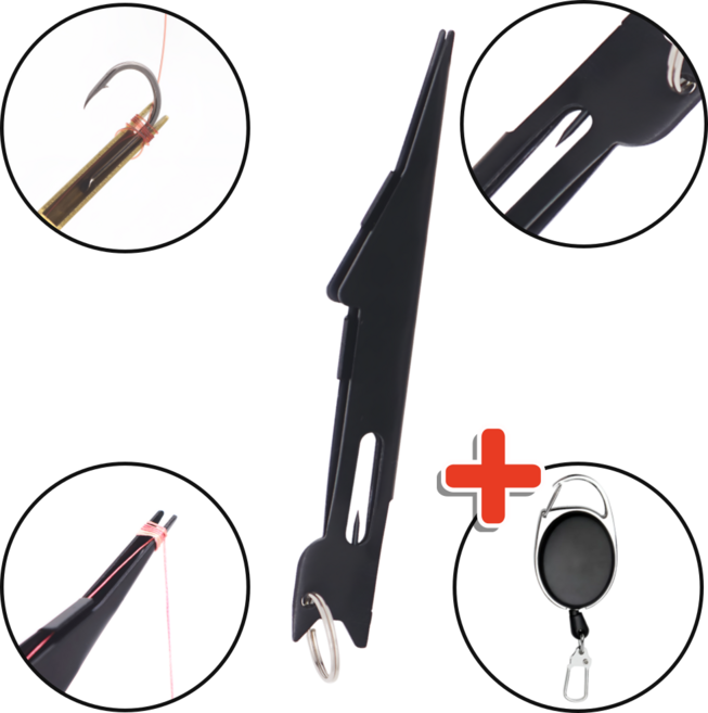 코르빈 쇼크리더 낚시바늘 매듭결속기 핀온릴 세트, 결속기 핀온릴 세트 블랙, 1개