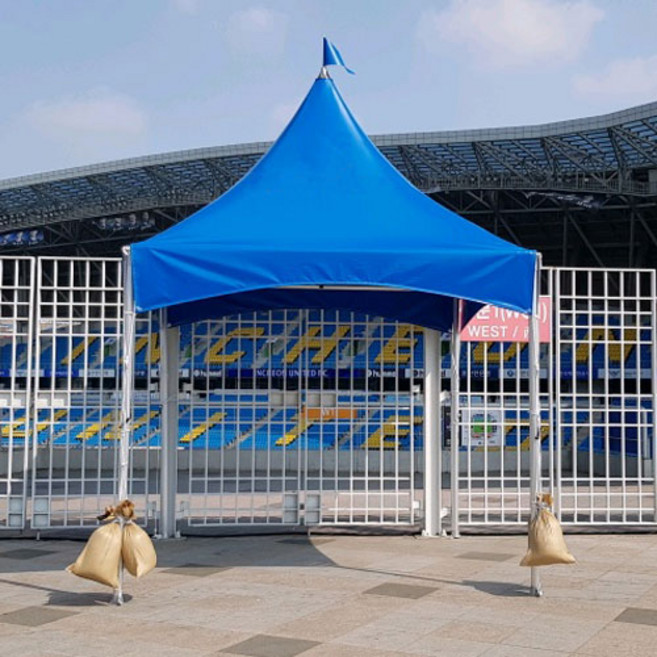 (주)한국캐노피 몽골천막 3m x 3m 몽골텐트 행사천막 고정천막 행사용천막, 3mx3m 몽골천막 알루미늄골조+창문형 벽면