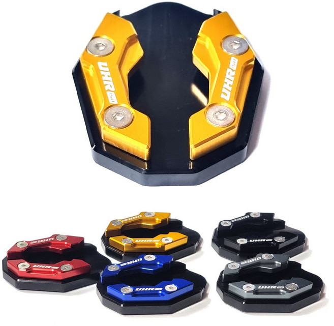 발통마켓 UHR 125 사이드 스탠드클립 보조발판 스텝 스탠드패드 호환용, 골드, 1개