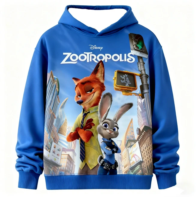 새로운 Zootopia2 후드티 주디 홉스 풀오버(소년 소녀 청소년 성인) 겨울 따뜻한 캐주얼 스포츠 긴 탑, 03 120, 05 1120-99-LMB-21