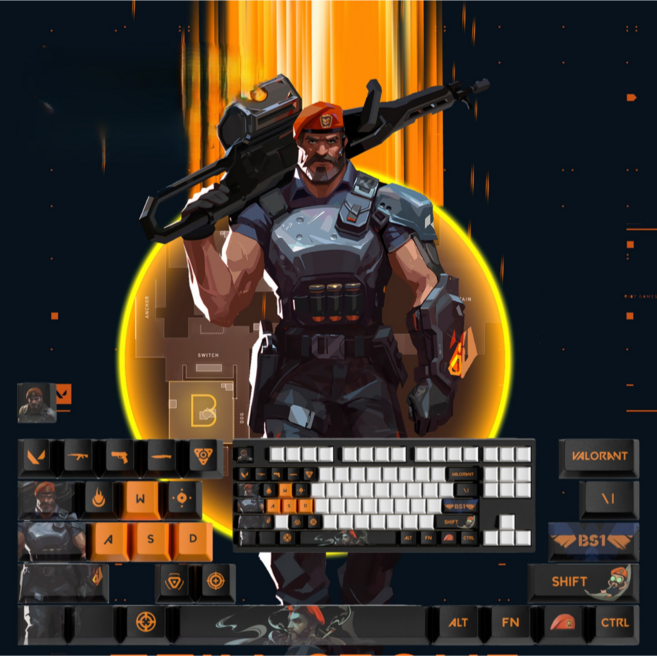 잼토이 발로란트 키캡 29피스 키보드 게이밍 굿즈 커스텀 PBT, 29키, 브림스톤