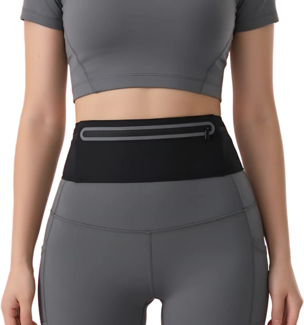 올라잇픽 초경량 슬림핏 러닝 벨트, 블랙, 1개