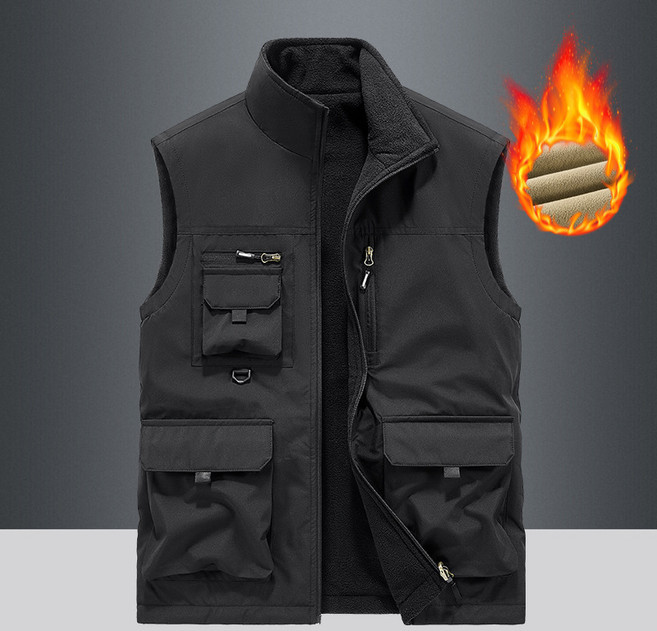 프리미엄 가을 겨울 작업복 조끼 낚시 등산 촬영 건설