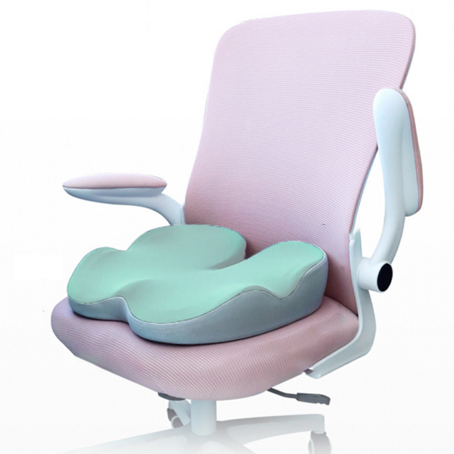 레디박스 메모리폼 버터플라이 자세 보정 다리 지탱 방석 쿠션, 그린