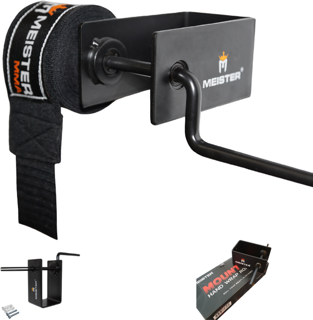 링사이드코리아 Meister 복싱핸드랩 거치형 롤러 정리 권투 스트랩 래핑기 선물, 1세트, 블랙