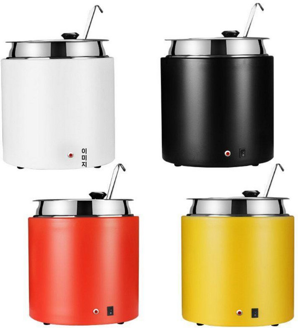 탕온기 국보 보온기 뷔페 중탕기 워머 데우기 소스 블랙 10L 수프 냄비, C. 레드 10L 수프 냄비