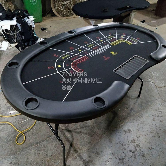 포커 테이블 매트 240x120CM 데스크 게임판 원형, 2.2 x 1.1m 블랙 바카라, 1개