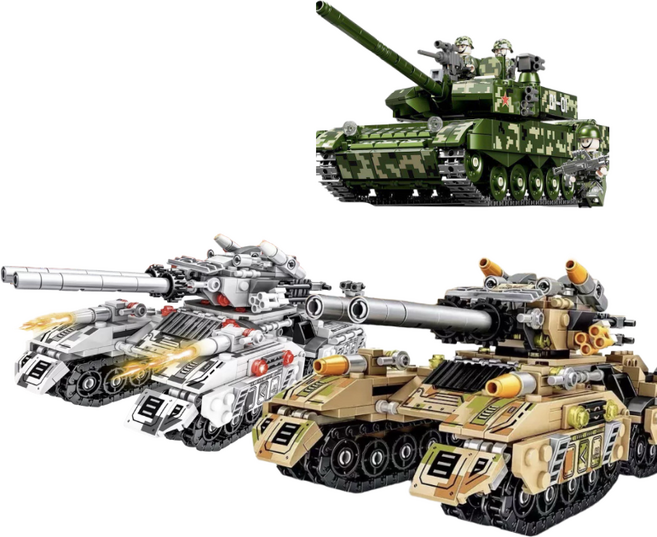 [나노킹-감성블럭] 텡크 시리즈 8 in 1 호환블럭 DN104, 1개, 산악탱크