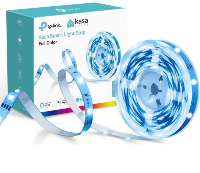 Kasa 스마트 카사 LED 조명 스트립 16.4피트 와이파이 알렉사 구글 홈 스마트싱스와 연동 1600만 컬러의 고휘도 RGB 그룹화 길이 조절 가능 최대 25 0, Multicolor, 16.4 Ft, Multicolor