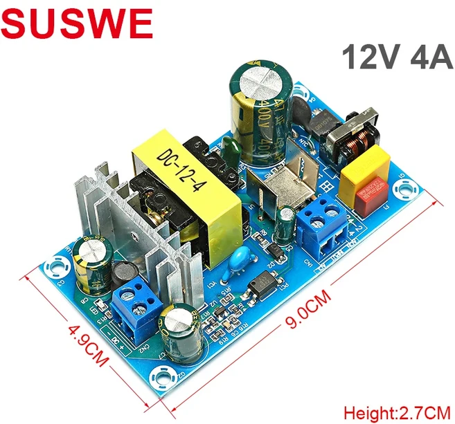 컴퓨터 pc 파워서플라이AC-DC 전원 보드 스위칭 전원 공급 장치 모듈 교체 수리용 베어 회로 110V 220V 5V, 03 12V4A, 01 CHINA