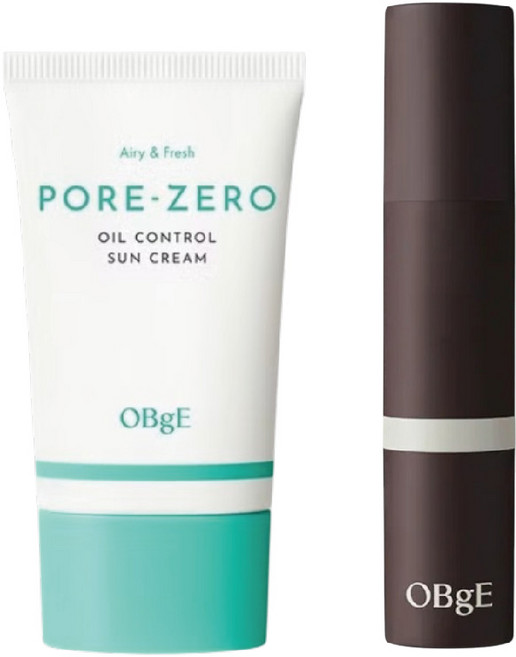 OBgE 控油清爽防曬乳50ml+自然遮瑕粉底棒13g(2件組)2 BEIGE 米色, 13g, 1件, 50ml