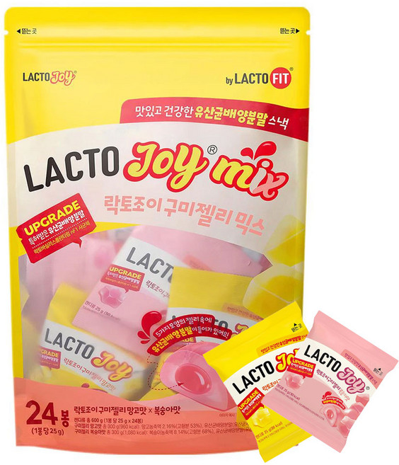 종근당건강 락토조이 구미젤리 600g(25g) 복숭아맛 망고맛 코스트코 유산균젤리, 600g, 1개
