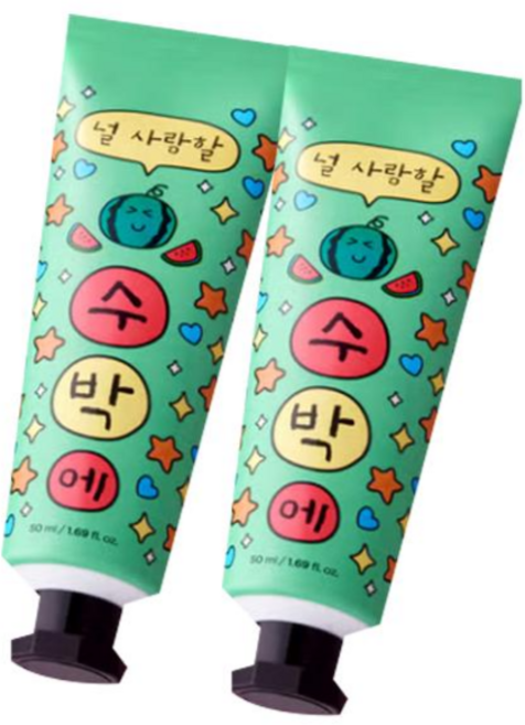 더페이스샵 프루츠톡 수박 핸드크림, 2개, 50ml
