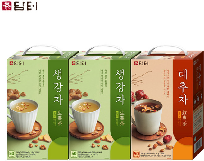 담터 생강차 100포 +대추차 50포 (150포), 750g, 1개